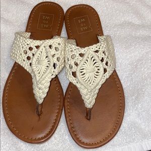 Me To We Macramé Thong Sandals